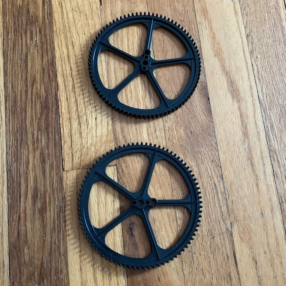 🖤5 for $20- 5 Knex Big Black Gears Large 5" Crown - K'nex Replacement  2 pieces